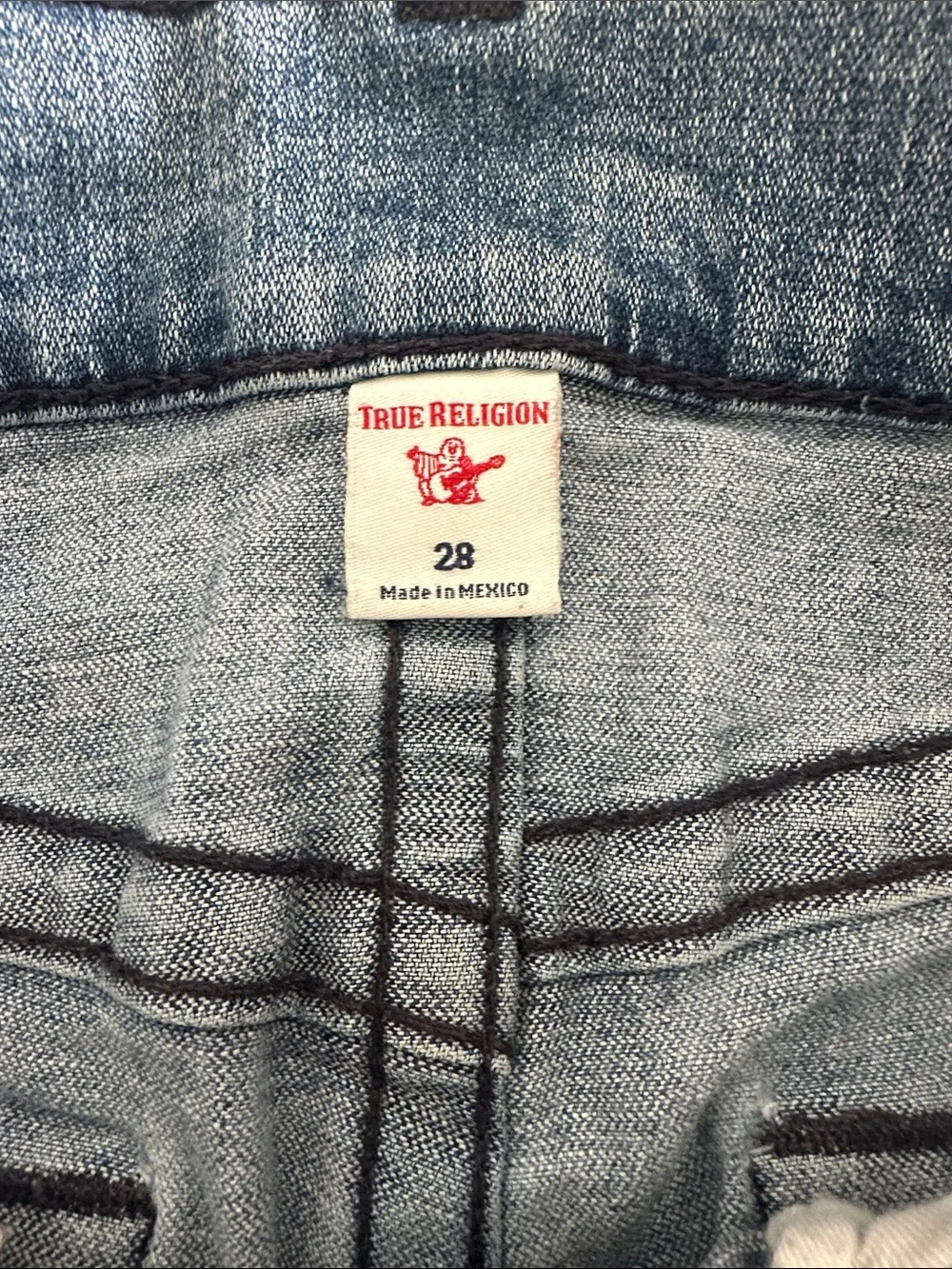 True Religion Men's Light Blue Relaxed Skinny Rocco Jeans
